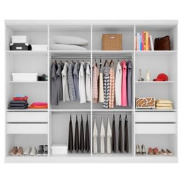 Guarda Roupa de Casal Araplac 1684 8 Portas 4 Gavetas Branco - 4