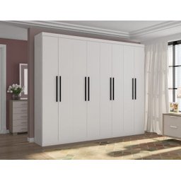 Guarda Roupa de Casal Araplac 1684 8 Portas 4 Gavetas Branco - 2