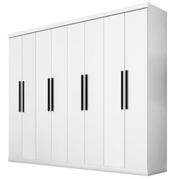 Guarda Roupa de Casal Araplac 1684 8 Portas 4 Gavetas Branco - 1
