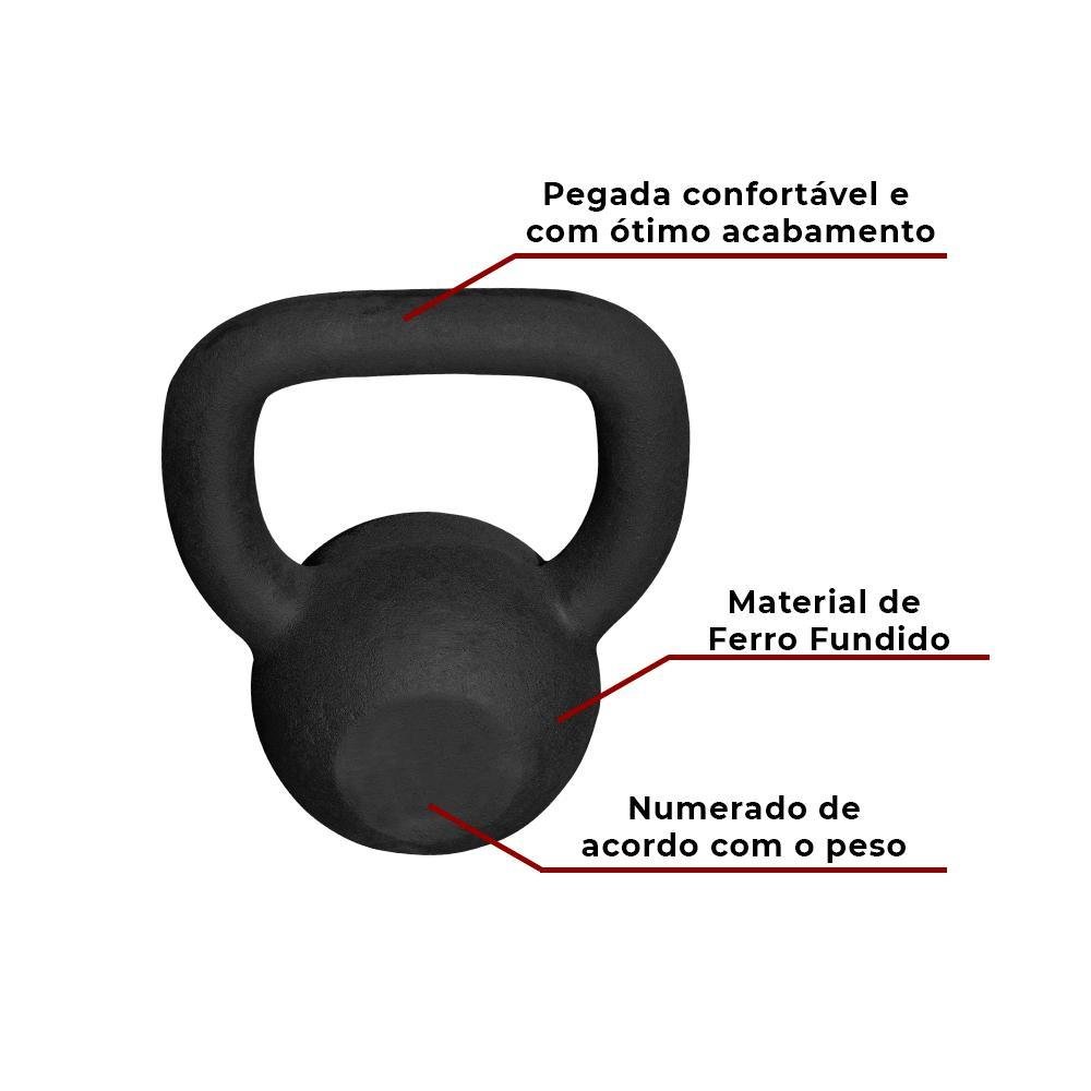 Kettlebell Pintado 12kg Academia Musculação Treino Crossfit - 3