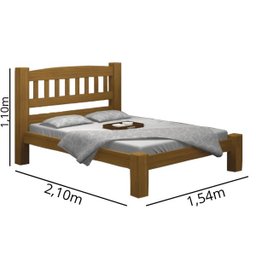 Cama Casal Onix Madeira Maciça Porto Madero Imbuia - 3