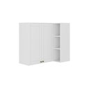 Ver imagem 1 de Armário Aéreo de Canto Milla Mdf 2 Portas Branco 80 Cm Carraro