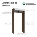 Ver imagem 3 de Porta-geladeira 103 Cm 1 Porta Basculante Rustic/branco Glamy Madesa