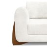 Sofá 2 Lugares 1,80m Linho Bouclé Off White com Detalhes em Madeira - Jobim Lucadi Home - 5