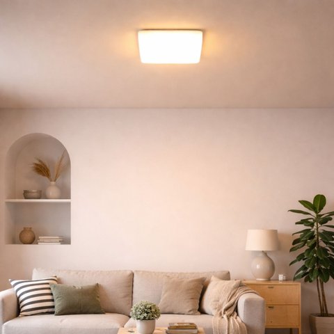 Painel Plafon Led Infinity Sobrepor/semi Embutido 22w Luz Quente Quadrado St2876