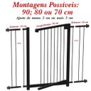 Ver imagem 2 de GRADE PORTÃO PET BEBÊ DIVISOR AMBIENTE 90 CM PRETO