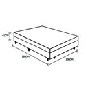 Ver imagem 3 de Base Box Baú Casal Acolchoes Suede Cinza 41x138x188