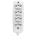 Ver imagem 1 de Tomada em Barra Quadrupula 2p 10a 250 Volts Branca - 26340 Ilumi Tomara Quadrupla 2p+t 10a 250v Bran