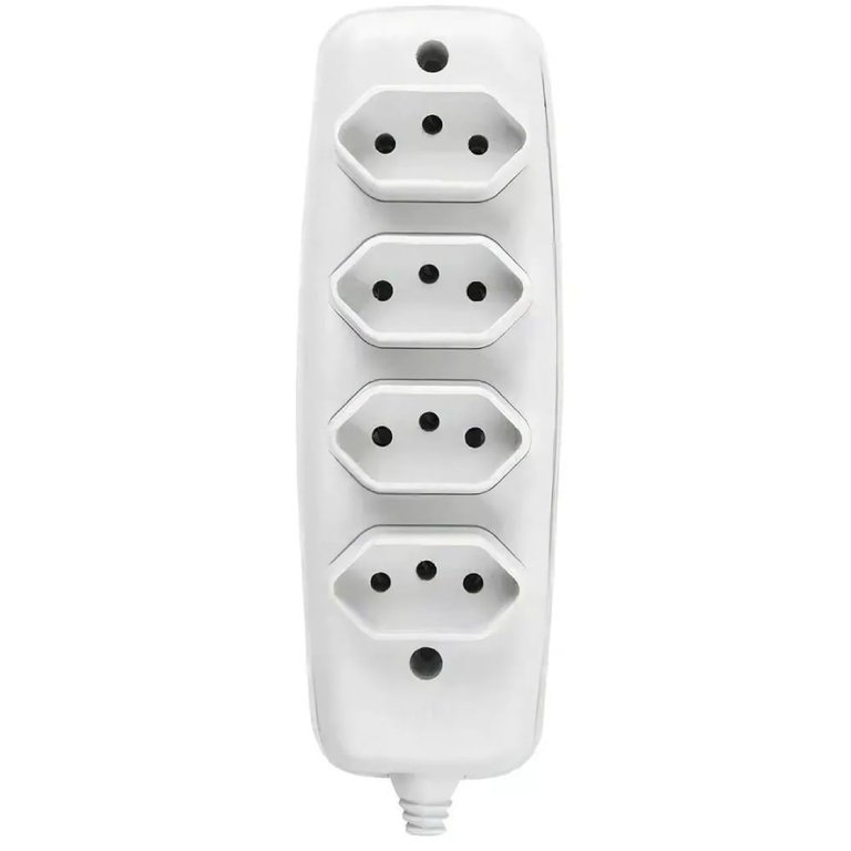 Tomada em Barra Quadrupula 2p 10a 250 Volts Branca - 26340 Ilumi Tomara Quadrupla 2p+t 10a 250v Bran Tomada em Barra Quadrupula 2p 10a 250 Volts Branca - 26340 Ilumi Tomara Quadrupla 2p+t 10a 250v Bran