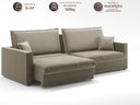 Ver imagem 3 de Sofá Tango 2,40m sem Caixa, Retrátil e Reclinável Veludocristal Fendi - Netsofas