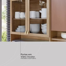 Armário de Cozinha Compacta 10 Portas 2 Gavetas Porto Rico - Amêndola Touch/marsala Prime Tx - 7 Armário de Cozinha Compacta 10 Portas 2 Gavetas Porto Rico - Amêndola Touch/marsala Prime Tx - 7