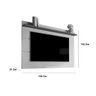 Painel Suspenso Flutuante Home Tv até 55 Polegadas Prateleira Superior Vivare New 1.36:off White/fre - 3