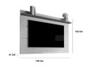 Ver imagem 3 de Painel Suspenso Flutuante Home Tv até 55 Polegadas Prateleira Superior Vivare New 1.36:off White/fre
