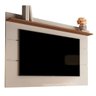Painel Suspenso Flutuante Home Tv até 55 Polegadas Prateleira Superior Vivare New 1.36:off White/fre - 2