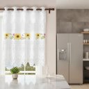 Ver imagem 2 de Cortina Pia Vitro Stilo Renda Cozinha 1,60x0,80 Alt:Girassol