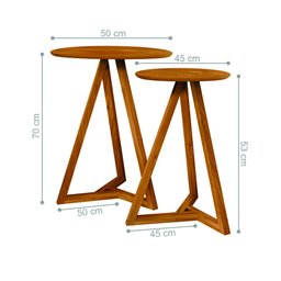 Conjunto de Mezanino Lateral com Mesa de Centro Turim Nature - 4