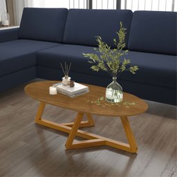 Conjunto de Mezanino Lateral com Mesa de Centro Turim Nature - 2