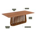 Ver imagem 4 de Mesa de Jantar Pitanga 210x100cm Madeira Tauari Tampo MDF e Laminado em Cinamomo