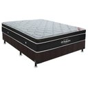 Ver imagem 1 de Cama Box Casal: Colchão Molas Superpocket Ensacadas Ortobom Elegant + Base Crc Suede Black (138x188