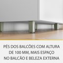 Ver mais imagens de Cozinha Modulada 2 Peças Nesher Marquesa Ripado 100% Mdf