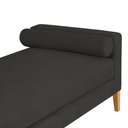 Ver imagem 2 de Recamier Berlim 1,20m Suede Preto - Inova Decorações
