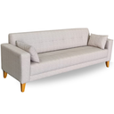 Ver imagem 2 de Sofá Gianni | Pé Trapézio & Tecido Acquablock Impermeável | 3 Lugares | Medida 210cm | Linhão Bege
