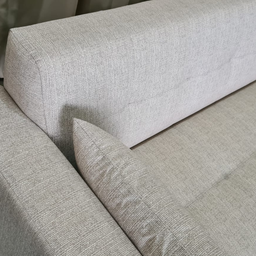 Sofá Gianni | Pé Trapézio & Tecido Acquablock Impermeável | 3 Lugares | Medida 210cm | Linhão Bege - 3