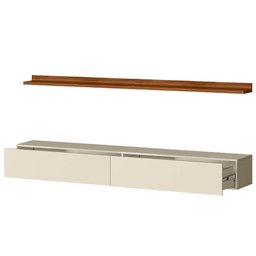 Bancada Suspensa e Prateleira 197cm Slat M20 Cinamomo-off - Mpozenato - 5