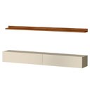 Ver imagem 1 de Bancada Suspensa e Prateleira 197cm Slat M20 Cinamomo-off - Mpozenato