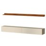 Bancada Suspensa e Prateleira 197cm Slat M20 Cinamomo-off - Mpozenato - 1