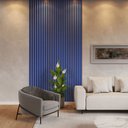 Ver imagem 2 de Kit 30 Unidades - Revestimento Ripado Placa Mdf Painel Decorativo 45 X 11 Cm: Azul