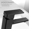 Torneira Preto Fosca para Banheiro Reta 18cm Monocomando com Misturador Bancada Preto - 5
