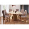 Conjunto de Mesa de Jantar com 6 Cadeiras, Zamarchi 188, Canela 130 x 130 - 1