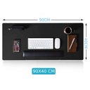 Ver imagem 5 de Kit 2 Mousepad Grande 90x40 Gamer Jogos Antiderrapante Preto