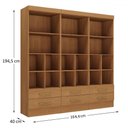 Ver imagem 4 de Estante para Livros Modulare 6 Gavetas 12 Prateleiras Cinamomo - Panorama Móveis