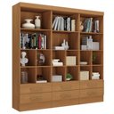 Ver imagem 2 de Estante para Livros Modulare 6 Gavetas 12 Prateleiras Cinamomo - Panorama Móveis