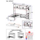 Ver imagem 4 de Cama de Solteiro com Colchão/guarda Roupa/mesa de Cabeceira Retrô Dublin Multimóveis Mp4037