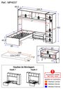 Ver imagem 4 de Cama de Solteiro com Colchão/guarda Roupa/mesa de Cabeceira Retrô Dublin Multimóveis Mp4037