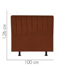 Ver imagem 2 de Cabeceira Estofada Kiara 100cm Solteiro Box Quarto Suede Terracota Telha - Ahazzo Móveis