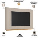 Ver imagem 5 de Rack para Sala Led com Painel para Tv 70 Pol Elysia L05 Tauari Off White Fosco - Lyam Decor