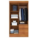 Ver imagem 3 de Guarda Roupa Solteiro com Pés 4 Portas 2 Gavetas - Oregon-cinamomo - Tcil Móveis
