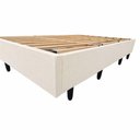 Ver imagem 6 de Cama Box King Desmontável Base Cama Box Estrutura em Madeira Tecido Premium Bege