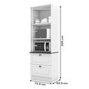 Ver imagem 4 de Armário de Cozinha Compacta Americana 2 Portas 2 Gavetas 100% Mdf C351 Branco/nature - Pnr Móveis