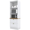 Ver imagem 3 de Armário de Cozinha Compacta Americana 2 Portas 2 Gavetas 100% Mdf C351 Branco/nature - Pnr Móveis