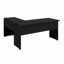 Ver imagem 6 de Mesa Escrivaninha 30mm 150cm em L com Gaveteiro Pés Painel F5 Office Cor:Preto