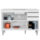 Ver imagem 2 de Balcão de Pia para Cozinha 120 cm 3 Portas Isa Branco