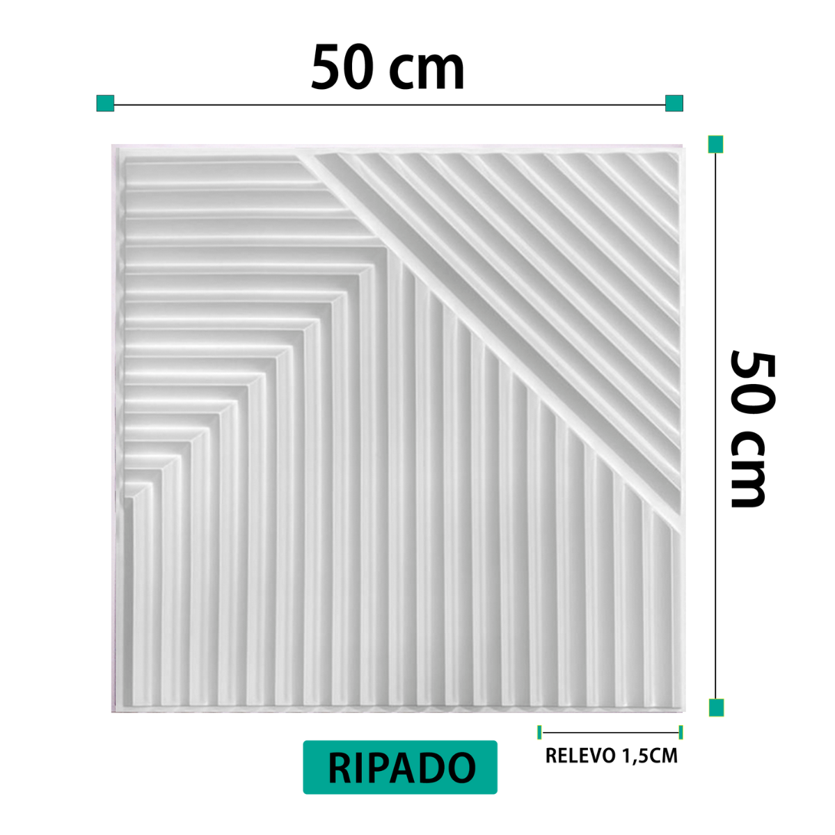 Kit 56 Placas Painel Revestimento 14m² Ripado Plastico Poliestireno Fachada Interno Decoração 3d Pvc - 5