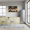 Ver imagem 1 de Quadro Decorativo a Santa Ceia - 50x70cm:moldura Preta