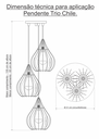 Ver imagem 4 de Kit Trio Pendente Chile, Luminária de Teto Cozinha e Sala, Lustre Gota Rústico em Madeira MDF (18x25
