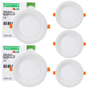 Ver imagem 3 de Kit 5 Painel de Led Redondo Embutir Recuado 6w Bivolt Taschibra 6500k Frio